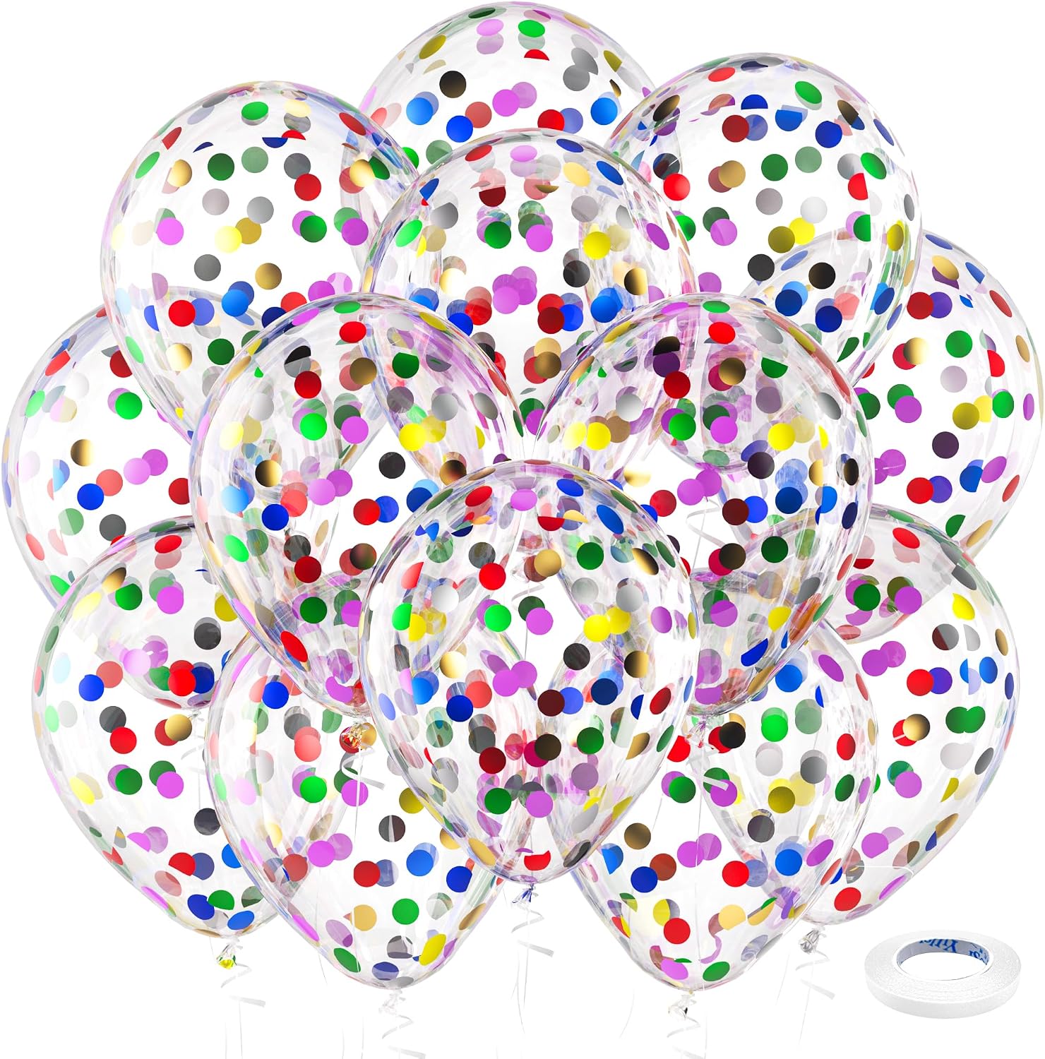 Bezente Assorted Latex Rainbow Balloons 100 Pack 12 inch - Image 233