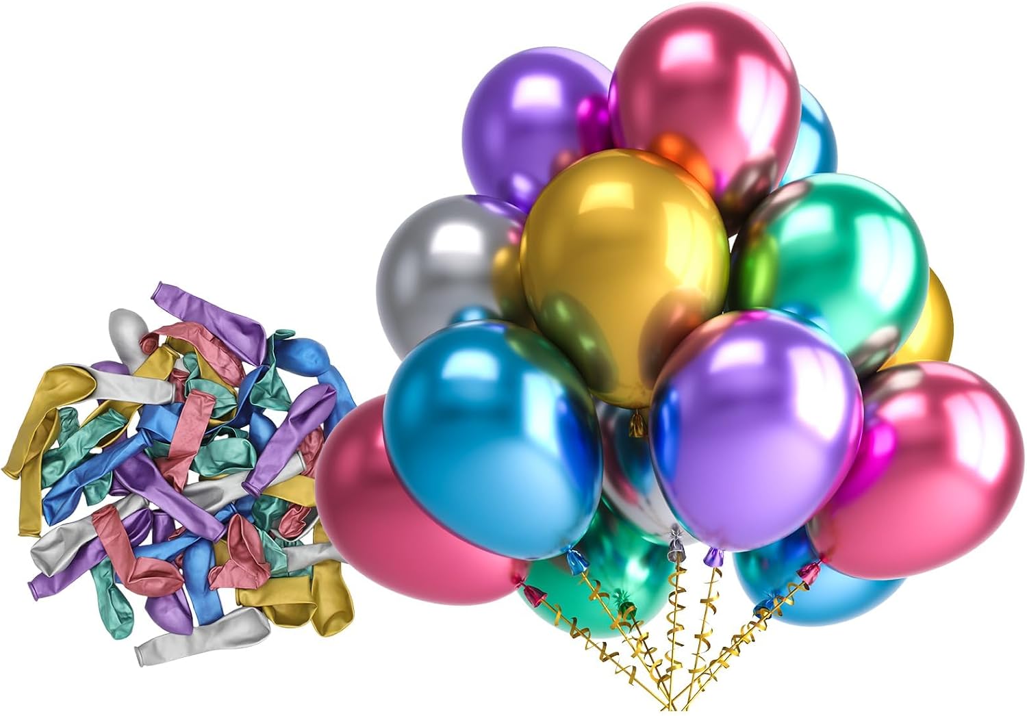 Bezente Assorted Latex Rainbow Balloons 100 Pack 12 inch - Image 67