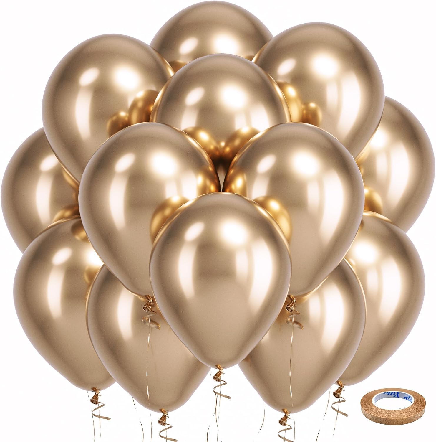 Bezente Assorted Latex Rainbow Balloons 100 Pack 12 inch - Image 193
