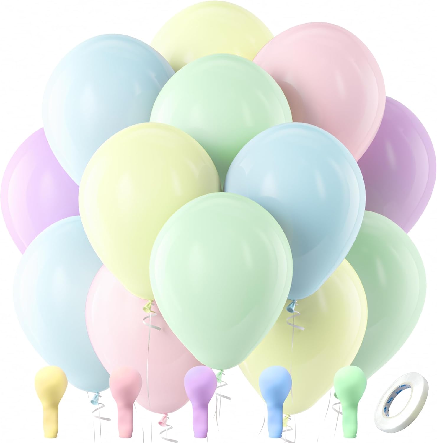 Bezente Assorted Latex Rainbow Balloons 100 Pack 12 inch - Image 23